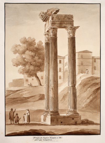 Der Tempel des Jupiter Tonans - Restauriert von Camporesi, 1833 von Agostino Tofanelli